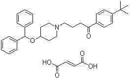 Ebastine fumarate molecular structure (CAS 97928-20-6)