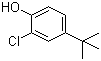 structure of CAS# 98-28-2, 2-Chloro-4-tert-butylphenol