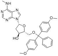 structure of CAS# 98056-69-0, 5'-O-DMT-N6-methyl-2'-deoxyadenosine;5'-O-DMT-N6-Me-2'-dA