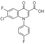 7-Chloro-6-fluoro-1-(4-fluorophenyl)-1,4-dihydro-4-oxo-3-quinolinecarboxylic acid molecular structure (CAS 98105-79-4)