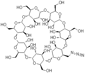 单-6-脱氧-6-叠氮基-beta-环糊精分子结构 (CAS 98169-85-8)