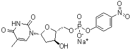 结构式 CAS# 98179-10-3, 5'-胸苷酸单(4-硝基苯基)酯单钠盐