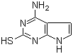 4-Amino-7H-pyrrolo[2,3-d]pyrimidine-2-thiol molecular structure (CAS 98198-24-4)