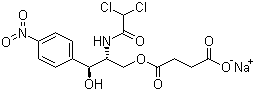 琥珀酸钠氯霉素分子结构 (CAS 982-57-0)