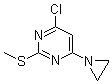 4-(1-氮丙啶基)-6-氯-2-(甲硫基)嘧啶分子结构 (CAS 98280-50-3)