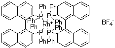 (SP-4-1)-双[[1,1'-联萘]-2,2'-二基双[二苯基膦]-P,P']铑四氟硼酸盐分子结构 (CAS 98302-53-5)