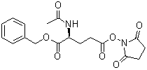 结构式 CAS# 98318-09-3, N-乙酰基-5-[(2,5-二氧代-1-吡咯烷基)氧基]-5-氧代-L-正缬氨酸苄酯