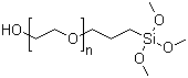 Polyethylene glycol trimethoxysilylpropyl ether molecular structure (CAS 98358-37-3)