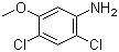 structure of CAS# 98446-49-2, 2,4-Dichloro-5-methoxyaniline