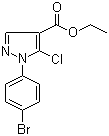 1-(4-溴苯基)-5-氯-1H-吡唑-4-羧酸乙酯分子结构 (CAS 98475-72-0)