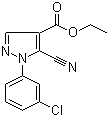 结构式 CAS# 98476-16-5, 1-(3-氯苯基)-5-氰基-1H-吡唑-4-羧酸乙酯