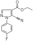 5-Cyano-1-(4-fluorophenyl)-1H-pyrazole-4-carboxylic acid ethyl ester molecular structure (CAS 98476-22-3)