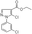 structure of CAS# 98534-74-8, 5-Chloro-1-(3-chlorophenyl)-1H-pyrazole-4-carboxylic acid ethyl ester