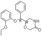 6-[(2-乙氧基苯氧基)苯基甲基]-3-吗啉酮分子结构 (CAS 98769-79-0)