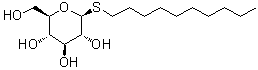 Decyl 1-thio-beta-D-glucopyranoside molecular structure (CAS 98854-16-1)