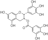 (-)-Epigallocatechin gallate molecular structure (CAS 989-51-5)