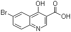结构式 CAS# 98948-95-9, 6-溴-4-羟基喹啉-3-甲酸