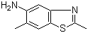 structure of CAS# 98953-72-1, 2,6-Dimethyl-5-benzothiazolamine