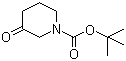 N-叔丁氧羰基-3-哌啶酮分子结构 (CAS 98977-36-7)