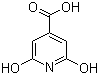 结构式 CAS# 99-11-6, 柠嗪酸; 2,6-二羟基异烟酸; 2,6-二羟基吡啶-4-羧酸