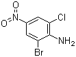 结构式 CAS# 99-29-6, 2-溴-6-氯-4-硝基苯胺