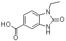 1-乙基-2,3-二氢-2-氧代-1H-苯并咪唑-5-羧酸分子结构 (CAS 99072-14-7)