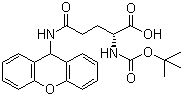 结构式 CAS# 99092-88-3, N-[叔丁氧羰基]-N'-9H-氧杂蒽-9-基-D-谷氨酰胺