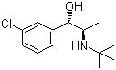 (R*,S*)-3-Chloro-alpha-[1-[(1,1-dimethylethyl)amino]ethyl]benzenemethanol molecular structure (CAS 99102-04-2)