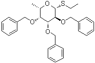 乙基 2,3,4-三-O-苄基-1-硫代-beta-L-吡喃岩藻糖苷分子结构 (CAS 99409-34-4)