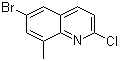 6-溴-2-氯-8-甲基喹啉分子结构 (CAS 99455-14-8)