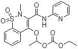 structure of CAS# 99464-64-9, Ampiroxicam;4-[1-(Ethoxycarbonyloxy)ethoxy]-2-methyl-N-(2-pyridyl)-2H-1,2-benzothiazine-3-carboxamide-1,1-dioxide