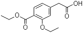 structure of CAS# 99469-99-5, 3-Ethoxy-4-ethoxycarbonyl phenylacetic acid ;3-Ethoxy-4-(ethoxycarbonyl)benzeneacetic acid; 2-[(4-Ethoxycarbonyl)-3-ethoxyphenyl] acetic acid