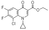 8-Chloro-1-cyclopropyl-6,7-difluoro-1,4-dihydro-4-oxo-3-quinolinecarboxylic acid ethyl ester molecular structure (CAS 99696-21-6)