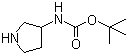 3-(Boc-氨基)吡咯烷分子结构 (CAS 99724-19-3)