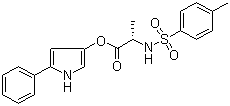 结构式 CAS# 99740-00-8, 3-(N-对甲苯磺酰基-L-丙氨酰氧基)-5-苯基吡咯