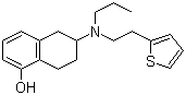 structure of CAS# 99755-59-6, Rotigotine;(S)-5,6,7,8-Tetrahydro-6-(propyl(2-(2-thienyl)ethyl)amino)-1-naphthol