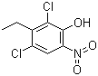 structure of CAS# 99817-36-4, 2,4-Dichloro-3-ethyl-6-nitrophenol