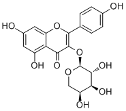 Kaempferol 3-O-arabinoside molecular structure (CAS 99882-10-7)