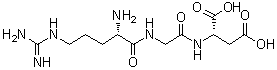 structure of CAS# 99896-85-2, L-Arginylglycyl-L-aspartic acid;RGD